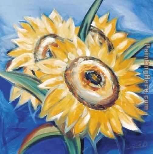 Bold Sunflowers painting - Alfred Gockel Bold Sunflowers art painting